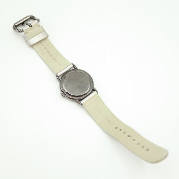 Marc Jacobs Womens Gunmetal Watch 33mm Round Leather Strap MBM1220 w New Battery main image 7